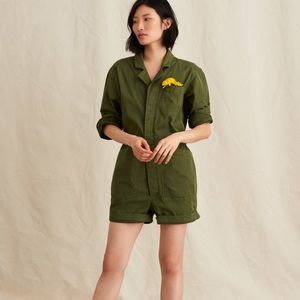 Alex Mill Short Jumpsuit Sz Small Cotton Twill NWT